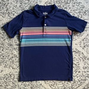 OshKosh B’Gosh Rainbow Stripe Jersey Polo Size 10/12